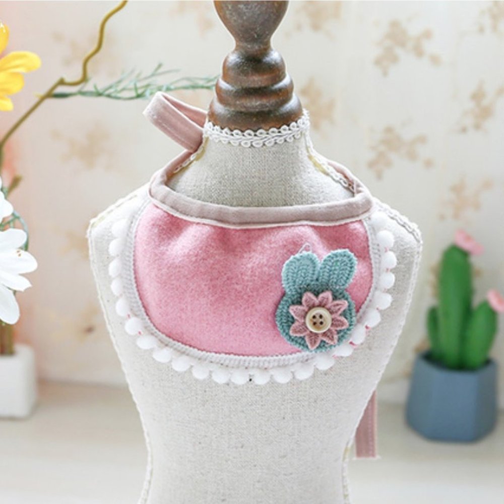 Dog Cat Cape Collar Bib Accessories Toy Collar Pet Dog Pink Blue Rabbit Necklace